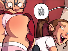 Maybe this outfit is too tight, my boobs feel right out - The hardon sibs 4, The secret of the Old fuck by jab comix